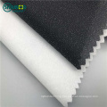 Chinese supplier for garment enzyme washed double dot pa coating 30D water jet low stretch plain weave woven fusible interlining